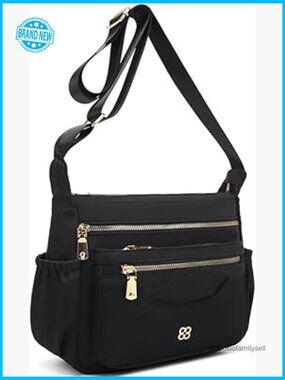 Nylon Waterproof Crossbody Messenger Bag Lightweight Travel Purse Multiple